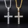 Hiphop Cross Pendant Necklace For Women Jewelry Female Statement Men Iced Out Chain Gold Color Homme Jewellery HP003