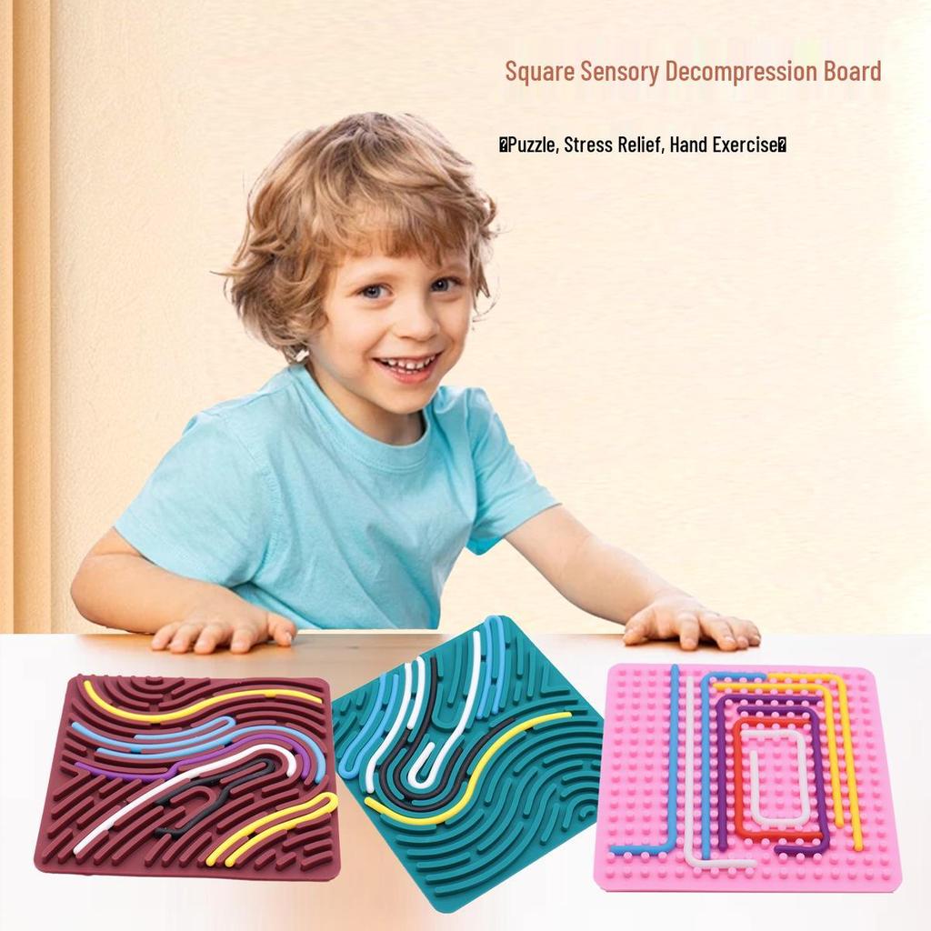 Silicone Sensory Activity Board: ADHD Educational Puzzle Toy
