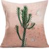 Popular Green Plant Linen Pillowcase Modern Simple Home Sofa Living Room Pillow Cushion