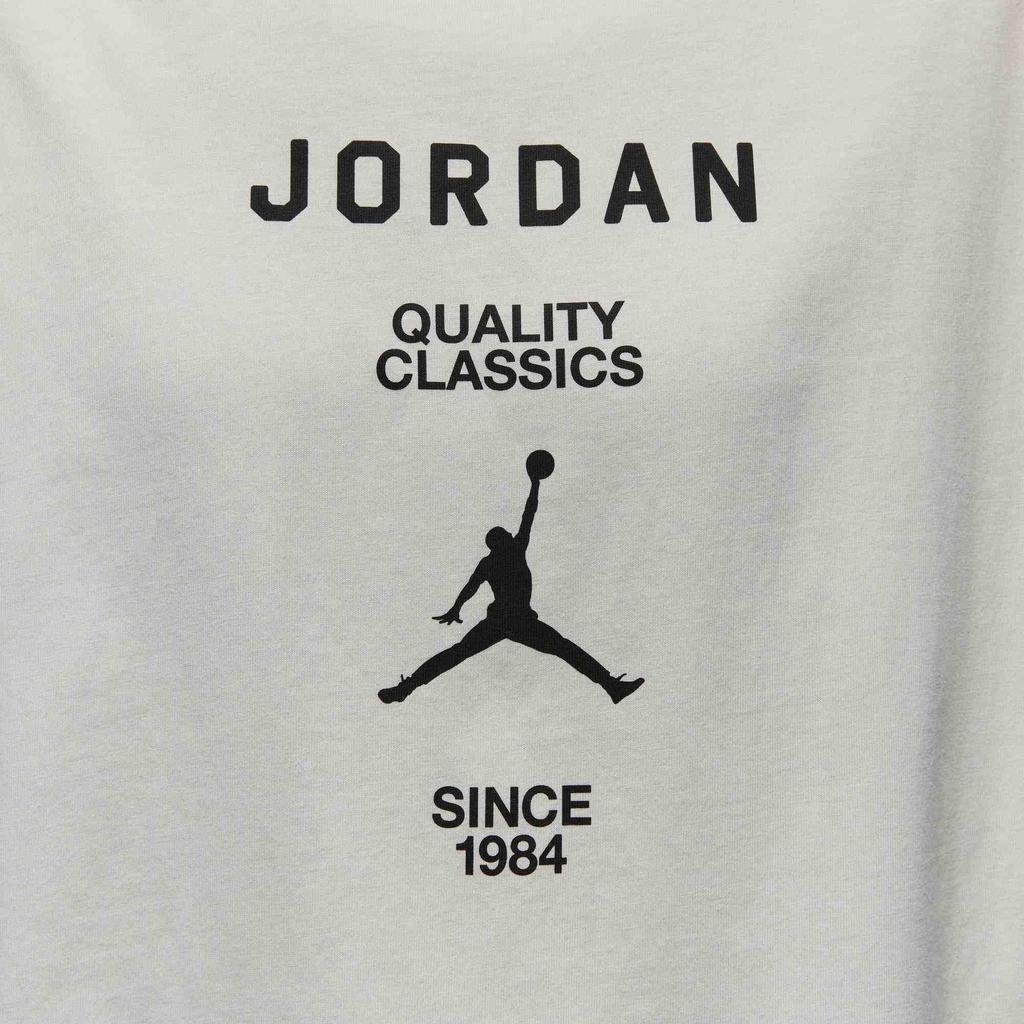 Jordan Alphabet Print Round Neck Short Sleeve T-Shirt Women Tops White FZ0618-133