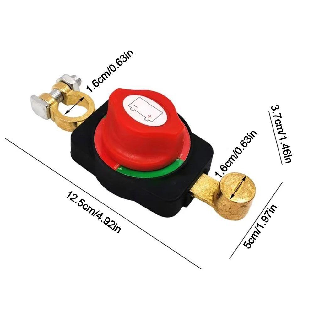 Durable Top Post Battery Disconnect Switch On/Off Waterproof Battery Isolator 12-24V Circuit Breaker Parts For Cars/Rvs/Boats