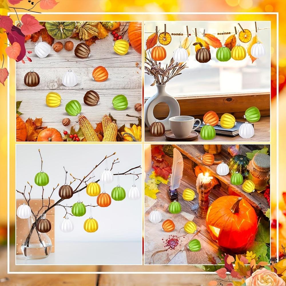 10-20pcs Halloween Pumpkin Balls 5cm Matte Autumn Pumpkin Pendant for Birch Tree Halloween Party Table Decoration
