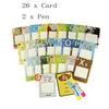Water Drawing Card 26 Alphabet Coloring Book & 2 Magic Pen Letter Card Painting Board English Learning Educational Toys