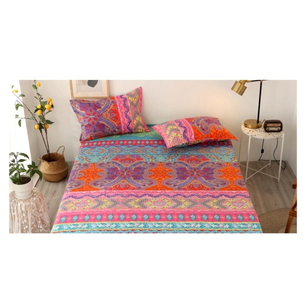 Printed Bedroom Home Hotel Light Beige Soft and Comfortable Bed Sheet