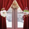Christmas Curtain Clips Santa Snowman Retro Plaid Hooks For Hanging Decorations On Windows Doors Festival Home Party Decor