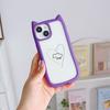 Soft Cat Ear Phone Cases for iPhone 16 15 13 12 11 Pro Max 14 Plus XR XS Max TPU Anti-Drop Transparent Acrylic Back Cover N88 Love Design