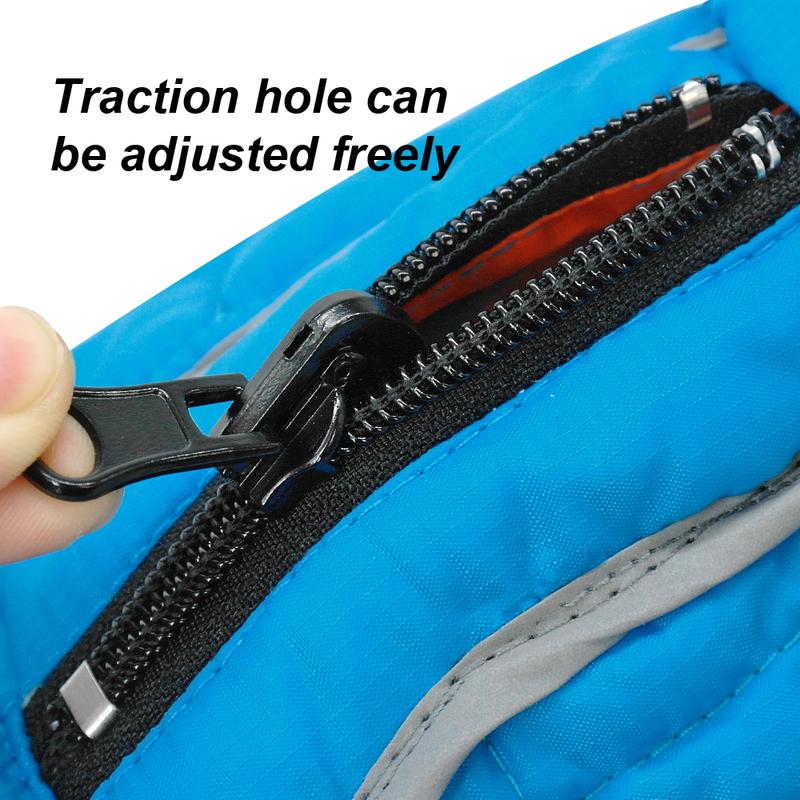 Warm Winter Dog Jacket Reversible Waterproof Dog Coat for Cold Weather Water-Resistant Pet Vest with Reflective Trim Dog Clothes