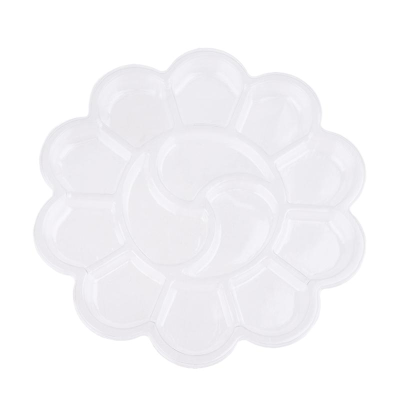 10 Pcs Disposable Gouache Oil Painting Palette Plum Blossom Shape Painting Art Palette Washable Watercolor Paint Palette