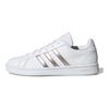 Adidas Neo Grand Court Base Non-Slip Low-Top Skate Shoes Women Sneakers White Silver Pink EG5949