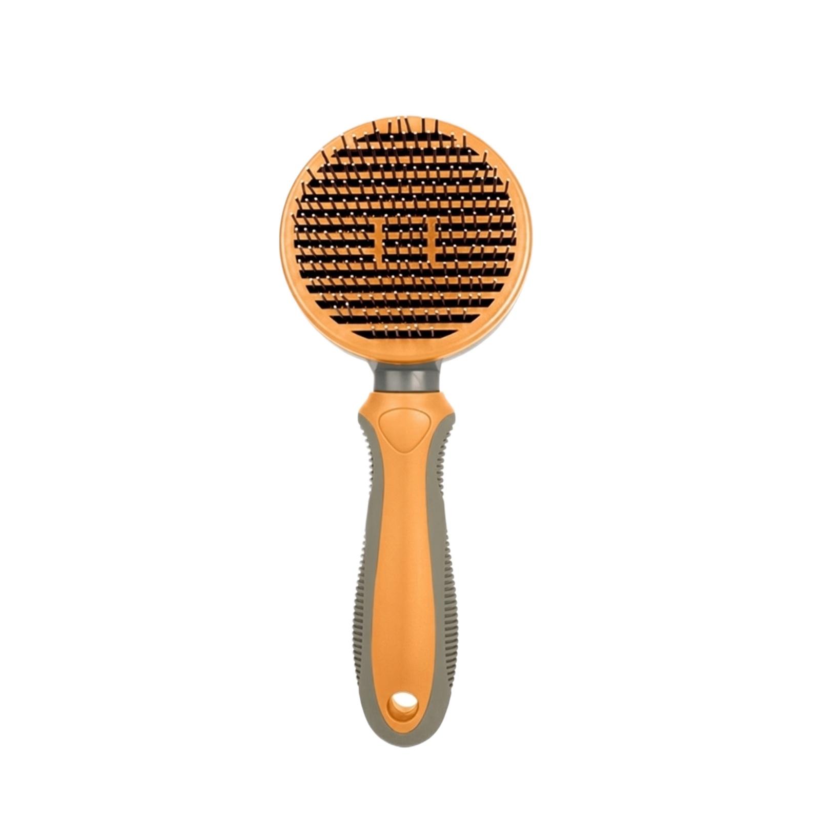 

Pet Grooming Brush Shedding Comb Hair Removal Tool for Dogs Cats Effective Fur Cleaning and Detangling with Comfortable Handle one size оранжевый