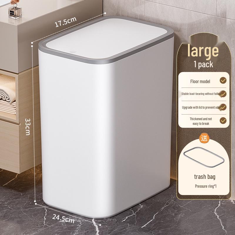 2024 Wall-Mounted Trash Can with Lid for Narrow Spaces - Perfect for Bathroom, Kitchen, or Living Room