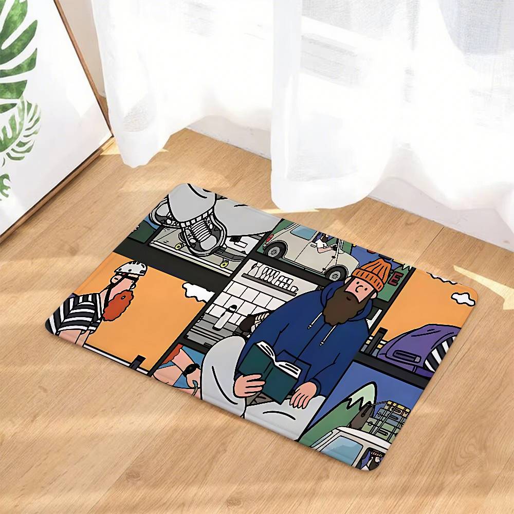 Interesting Beard Man Entry Door Floor Mat Festive Decorations Carpet Bathroom Anti-slip Mat Entrance Doormat