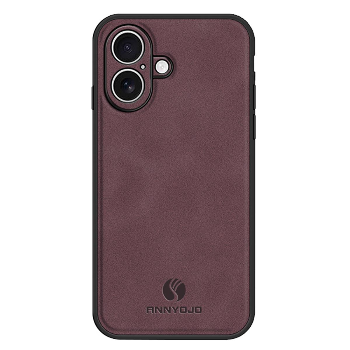 

ANNYOJO For iPhone 17 Case PU Leather + PC + TPU Anti Drop Phone Back Cover