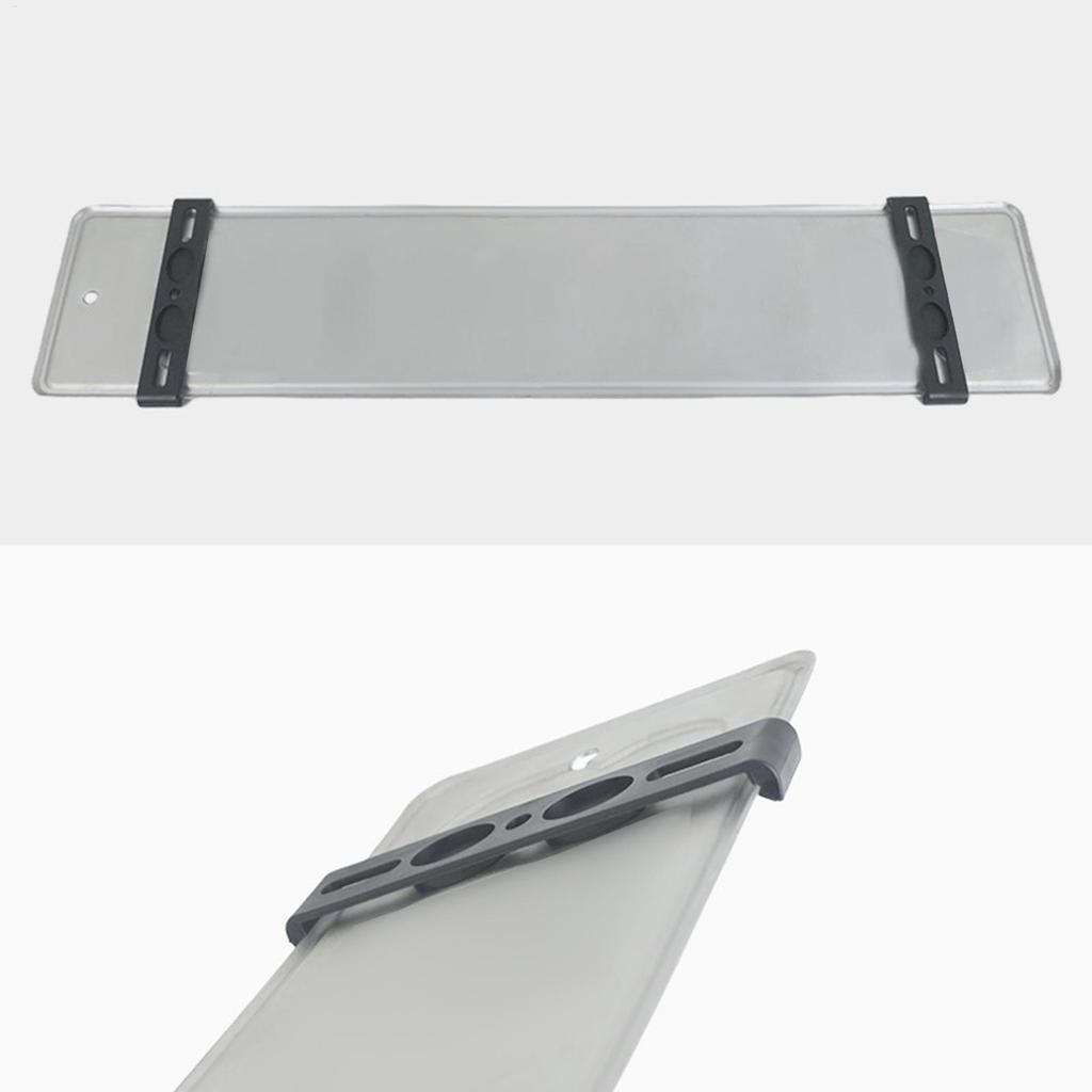 Car License Plate Holder 4PCS Weather-Proof Frameless License Plate Frame Car Tag Frame for Front and Rear Car Tags Exterior