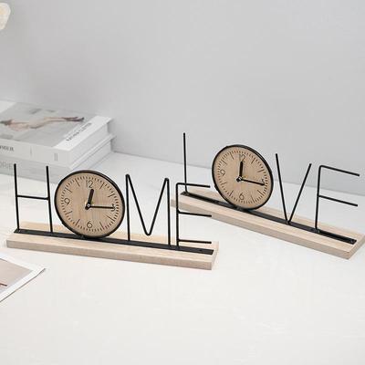 1PC Wooden Clock Home Decor Creative Table Clock Nordic Style Fashion Art Ornaments