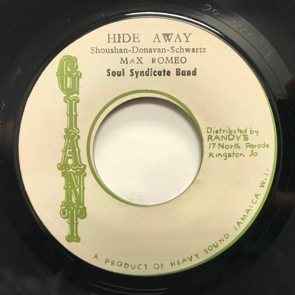 

7inch Record MAX ROMEO, THE SOUL SYNDICATE - Hide Away NONE Giant Jamaica Reggae, Ska & Dub Used
