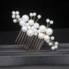Trendy Handmade Wedding Hair Comb Leaf Flower Bridal Hairpins Pearl Head Jewelry Girls Hair Accessories Hairstyle Design Tools