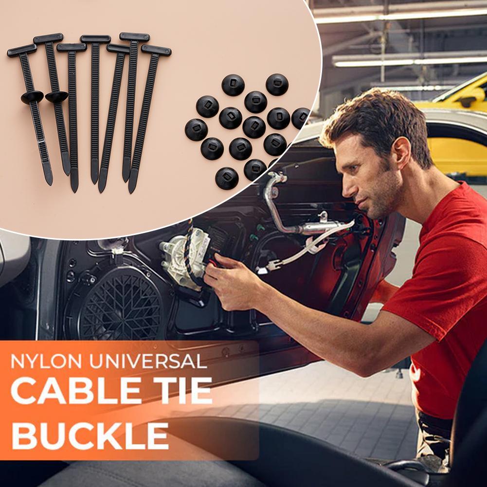 20/50/100PC Nylon Universal Cable Tie Buckle Multipurpose Self-Locking Nylon Buckle Heavy Duty Nylon Zip Ties Cable Tie Retainer
