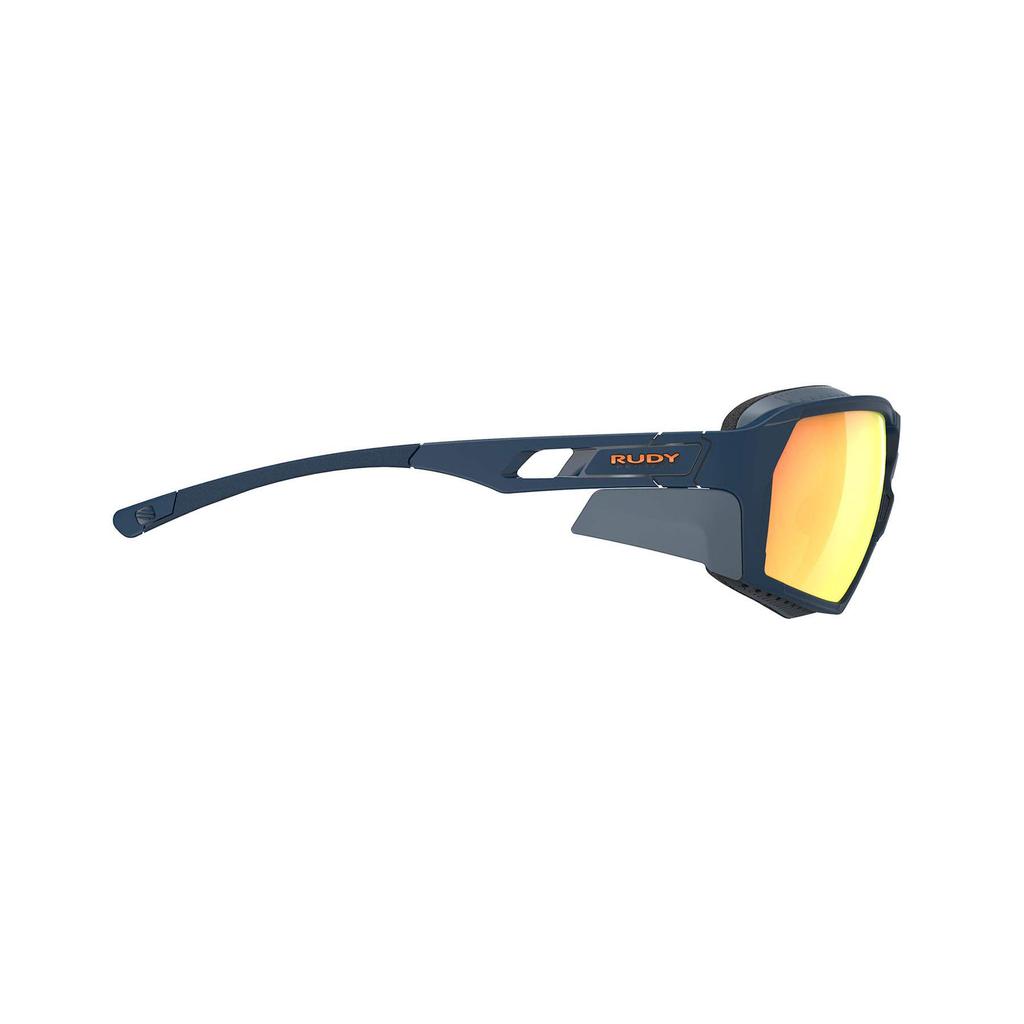 RUDYPROJECT Agent Q Blaue Laserlinse 68mm Sonnenbrille, Marineblau/Mehrfarbig Orange, SP704047-0000, Breite