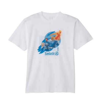 Small Planet Marvel "Fantastic Four: The First Step" Short Sleeve T-Shirt, Group, Medium, White