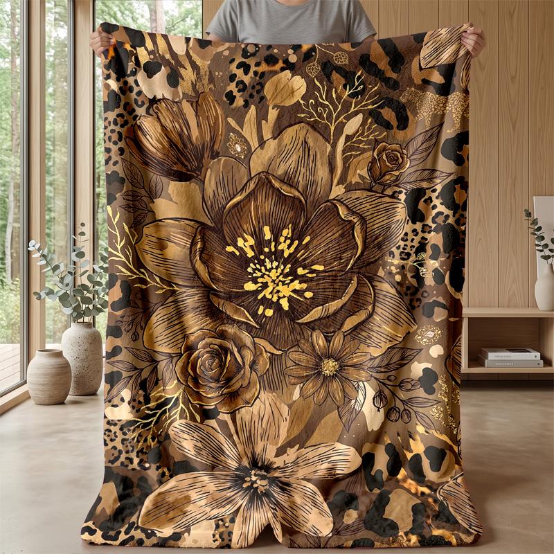 Galaxy Flower Art Theme blanket Lightweight Warm Flannel Blanket Decorative Throw Blanket for Home Decoration