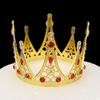 Original Barokk Rund Krone Legering Tiara Bursdag Brud Kakedekorasjon Krone Barn