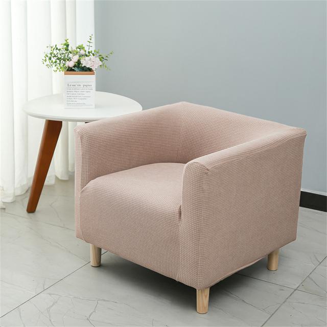 Новый чехол для одного стула моющийся эластичный небольшой чехол для дивана подходящий для украшения гостиной и дома хаки 3968₽