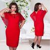 Damska Modna Sukienka Plus Size 6XL z Wycięciami, Krótkim Rękawem, Jednokolorowa, Dla Swobodnego Stylu**