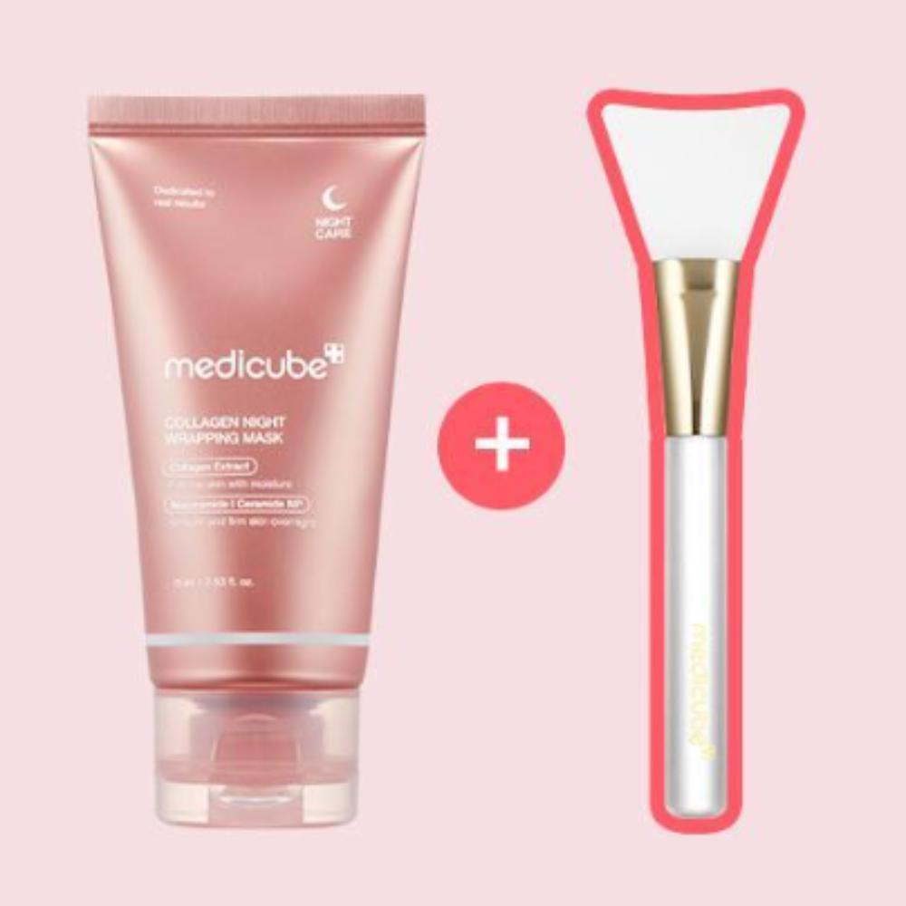 [MEDICUBE] Collagen Night Wrapping Mask 75ml (+ Brush Set)