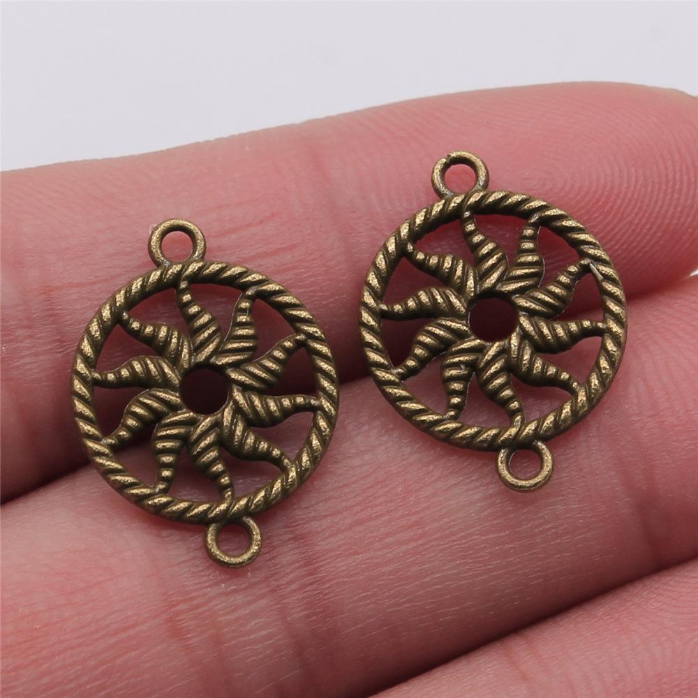 10pcs Vintage Antique Silver Color Connector Charms For Earring Necklace Bracelet Making Jewelry Making Findings