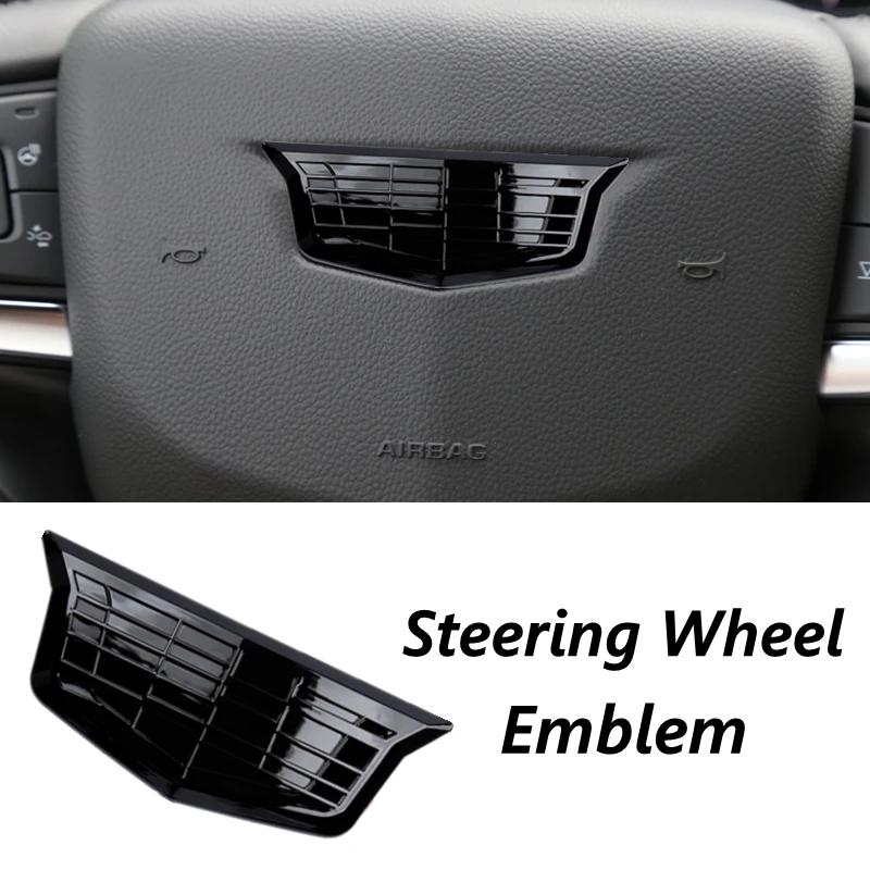 Car Front Rear Emblem Steering Wheel Sticker Side Badge for Cadillac CT4 CT5 CT6 XT4 XT5 XT6 Replacement Refit Logo Accessories