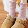 Fluffy Foot Socks Mid-tube Plus Thickening Warm Coral Fleece Socks Female Winter Warm Lounge Slipper Sleeping Socks