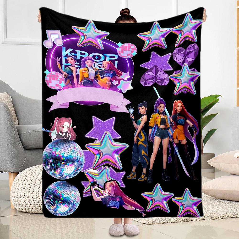 Future Fashion Icons Blanket Comfortable Perfect for Bedding Office Chair Livingroom for All Seasons Digital Print