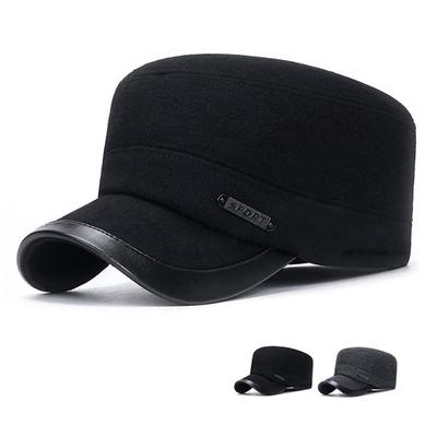 Winter Middle-Aged and Elderly Thick Warm Ear Protection Cotton Cap Men's Coldproof Flat Cap
