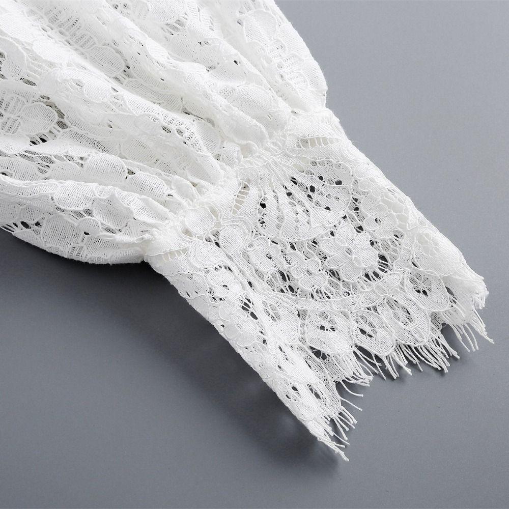 Cape Lace Fake Collar Cloak Flower Scarves Elegant Lace Shawl  Clothes Decoration