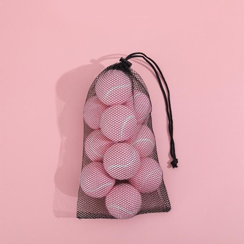 2/6 Stück Stilvolle pinke Tennisbälle Haltbarkeit Professionelle Trainings-Tennisbälle für Anfänger und Enthusiasten