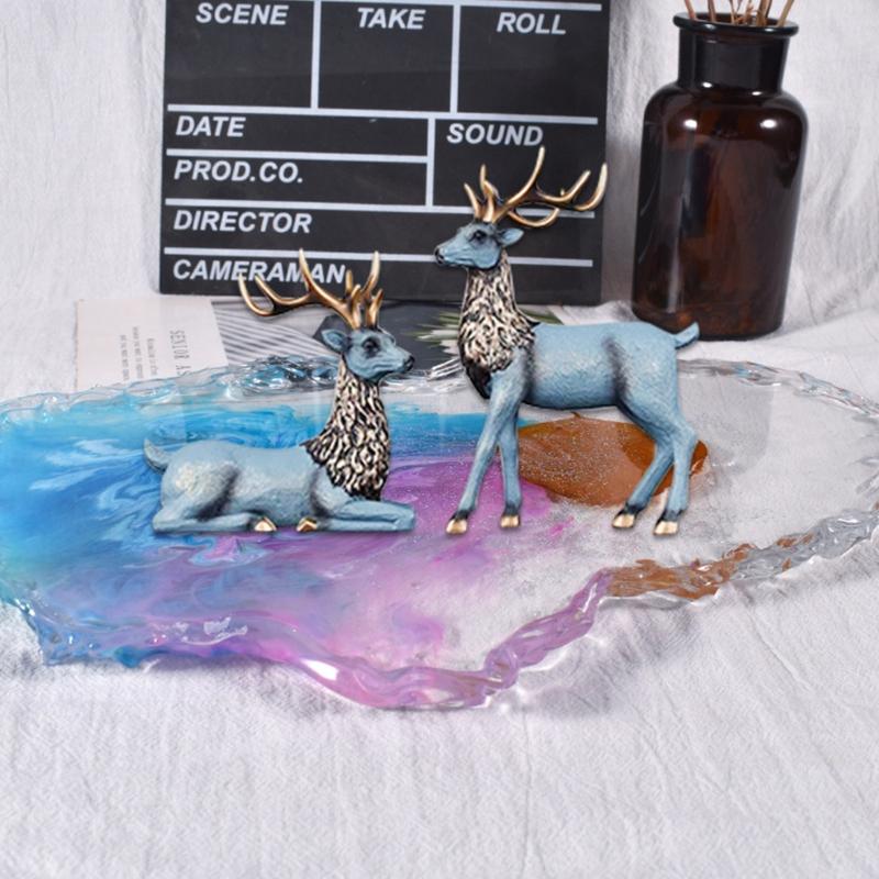 Silicone Tray Mold Silicone Muold for Resin Irregular Shaped Geode Tray Molds for Making Resin Craft  Home Decoration