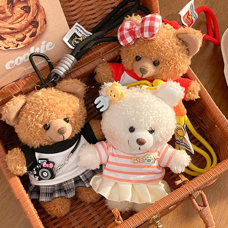 Adorable Little Bear Plush Keychain: Cute Bag Pendant & Gift for Best Friend