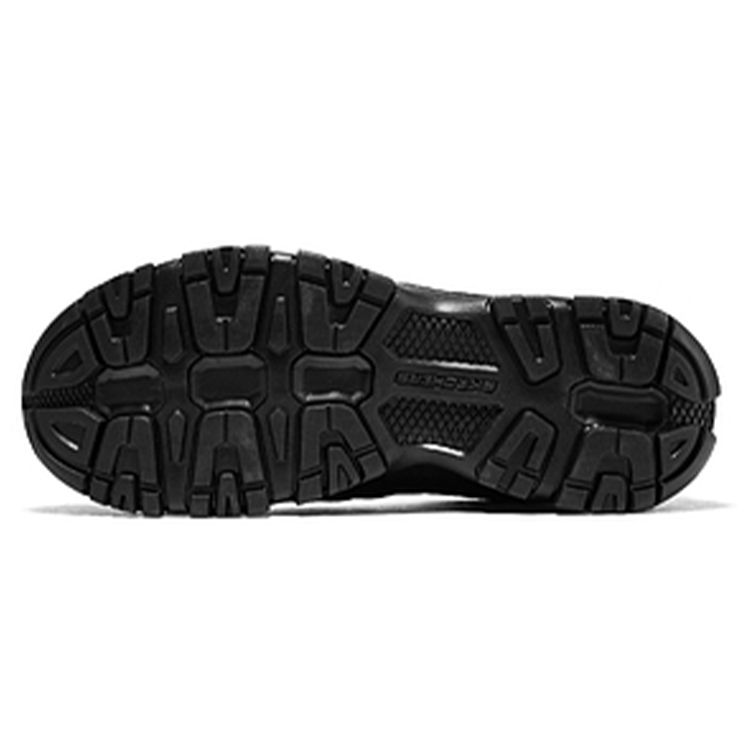 Skechers Outdoor Fabric Synthetic Leather Cow Split Leather Versatile Sports Shock Absorbing Wear Resistant Low Top Casual Shoes 237264C-BBK