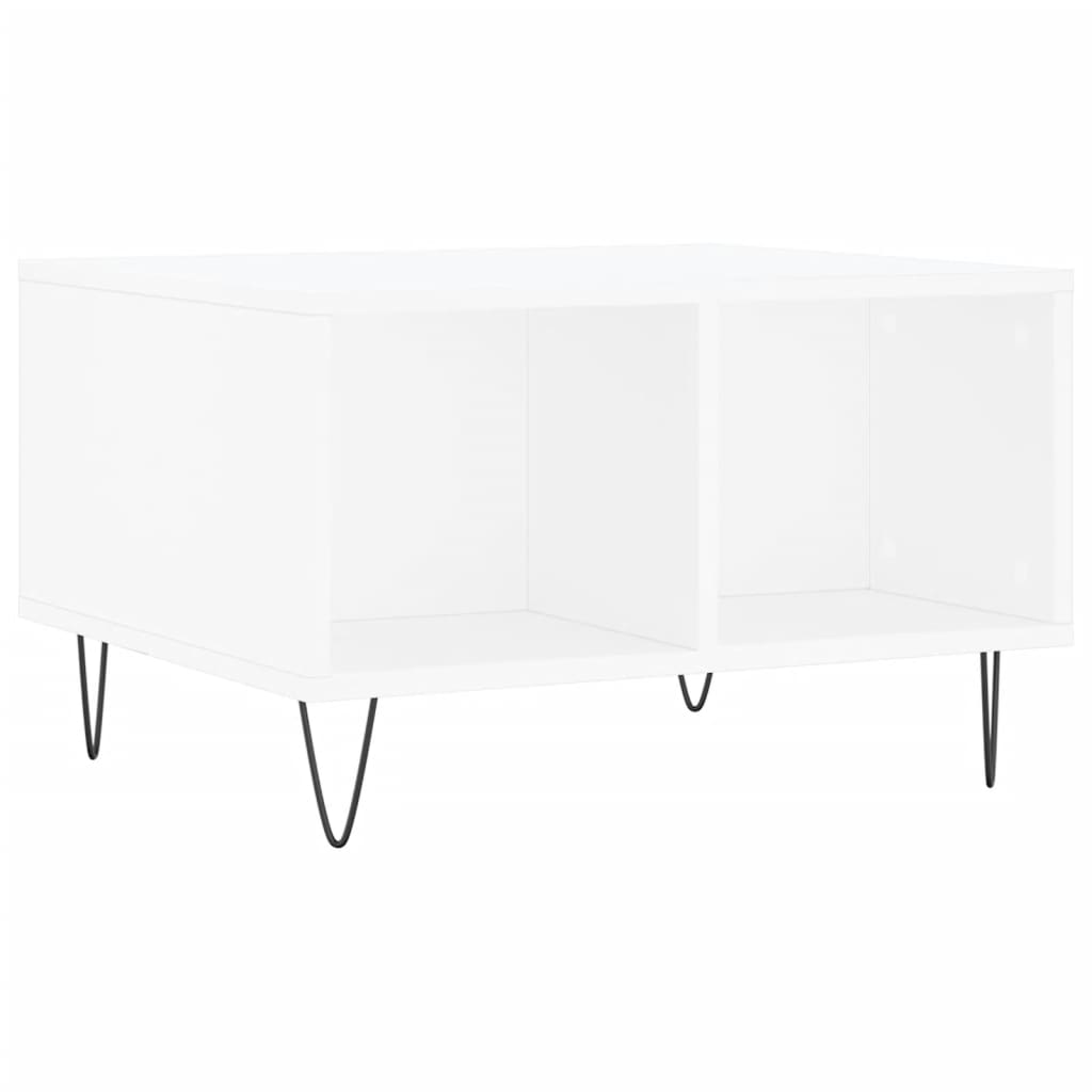 Coffee Table White 60x50x36.5 cm Particleboard