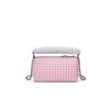 New Lee Fabric Handbag, Shoulder Bag, Crossbody Bag Large Size Women's Pink Plaid LE250038L-102