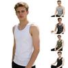 Herren Weste Sommer Ärmellos Rundhals Schlank Passend Tanktops Einfarbige Sport Fitness Camisole Täglich