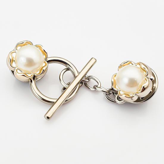 5 Pcs Chain Button Pins Cardigan Closure Fastener No Sewing Detachable Decorative Buttons for Sweaters Cardigans