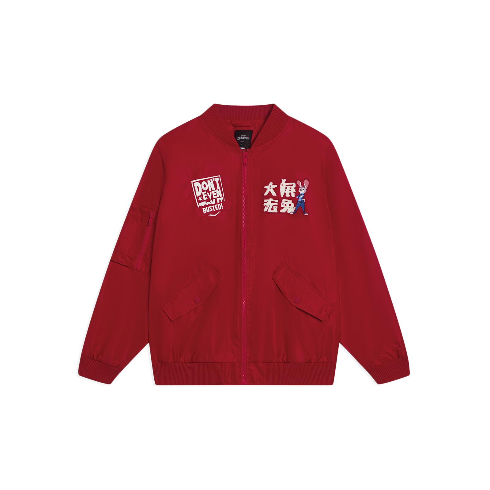 Куртка Li Ning x Disney Коллекция спортивной моды Унисекс Агатовый Красный AJDT319-1 XL