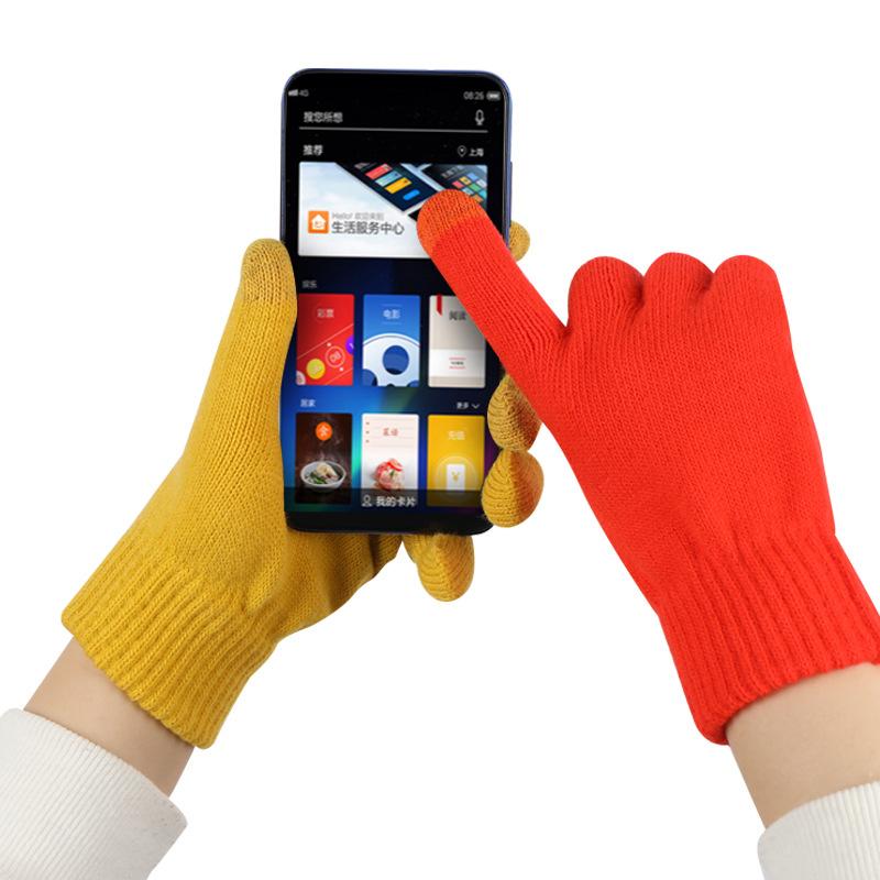 Gloves  Warm Winter  Five Finger Gloves  Candy Color  Finger Dividing Touch Screen Gloves  Student Writing Gloves  Prevent Cold