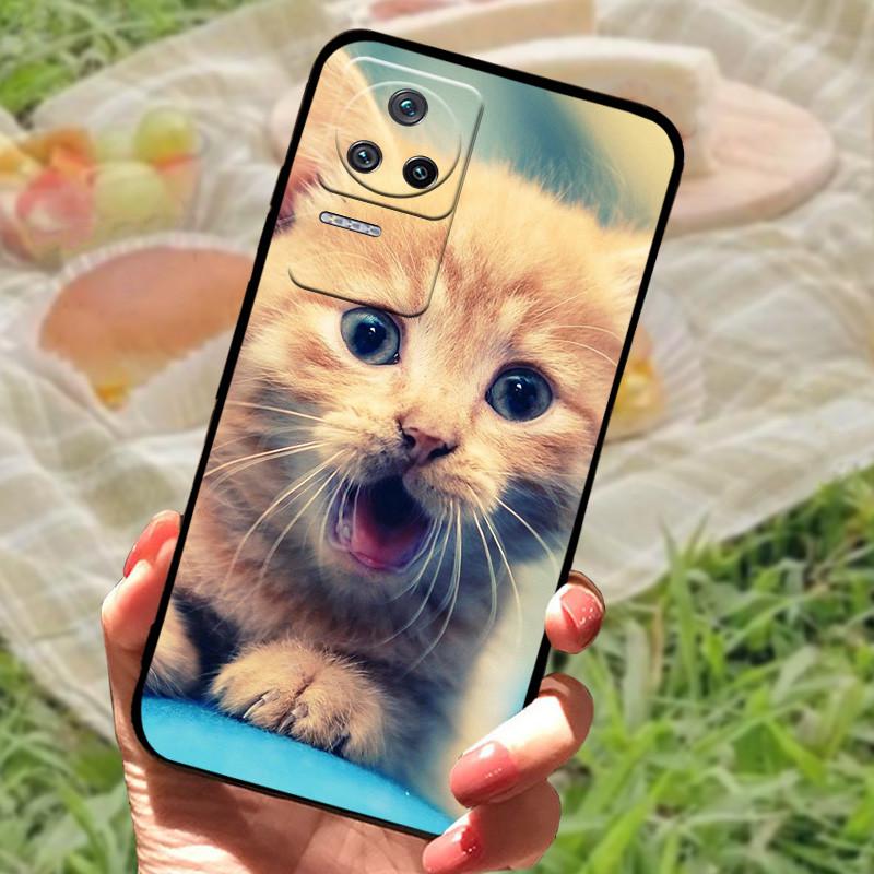 Für Poco F4 5G Hülle Poco F5 Pro Silikon TPU Bumper Weiche Handyhülle Für Xiaomi Poco F4 GT 5G Cartoon Tier Hülle Fundas Cases