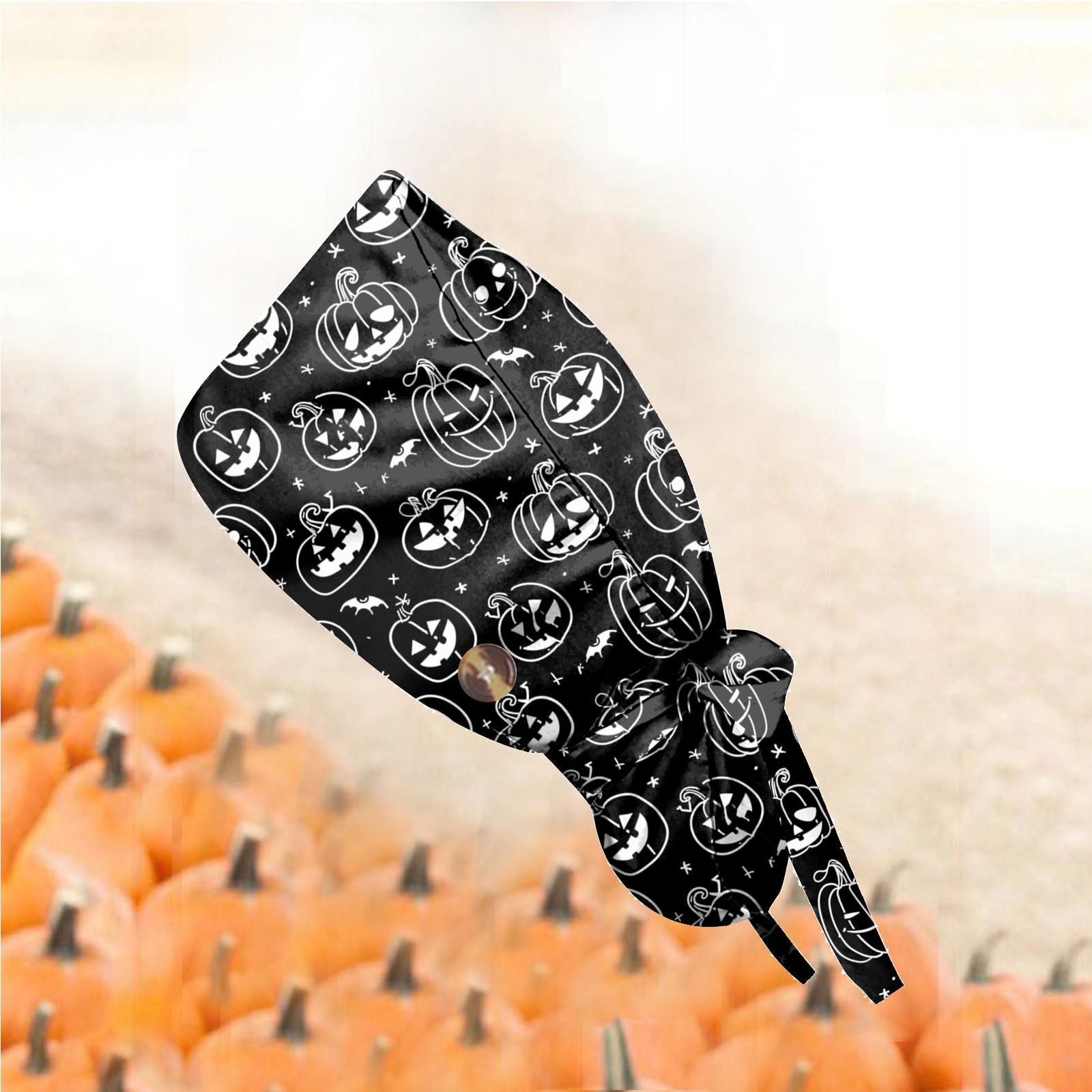 

Модна робоча кепка з принтом на Хелловін, повсякденна жіноча кепка з хвостиком, кепка для прання, кепка Baotou One Size чорний