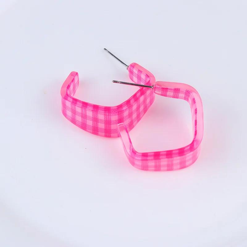 

Новый тренд Леопардовые акриловые серьги-кольца для женщин Девушка Ретро C-образные витые Элегантные серьги-гвоздики Модные цирконовые аксессуары