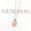 Color Gold Plated Rose Gold Turtle Pendant Simple Personality Purple Gold Fashion Necklace Unique
