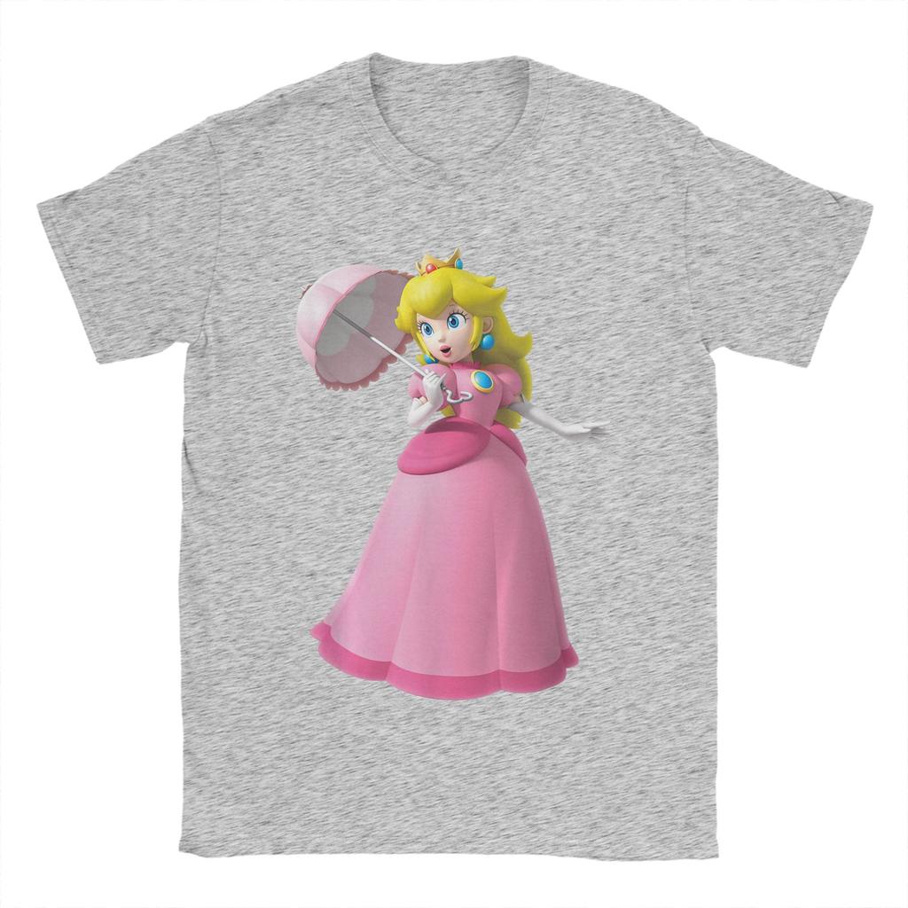 Unisexs Super Marios Princess Peach 3D Poster T Shirt Pure Cotton Clothing Vintage Short Sleeve Tees Gift Idea TShirts